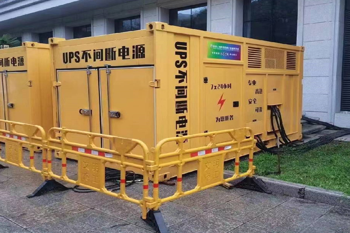 钦北发电机租赁施工现场