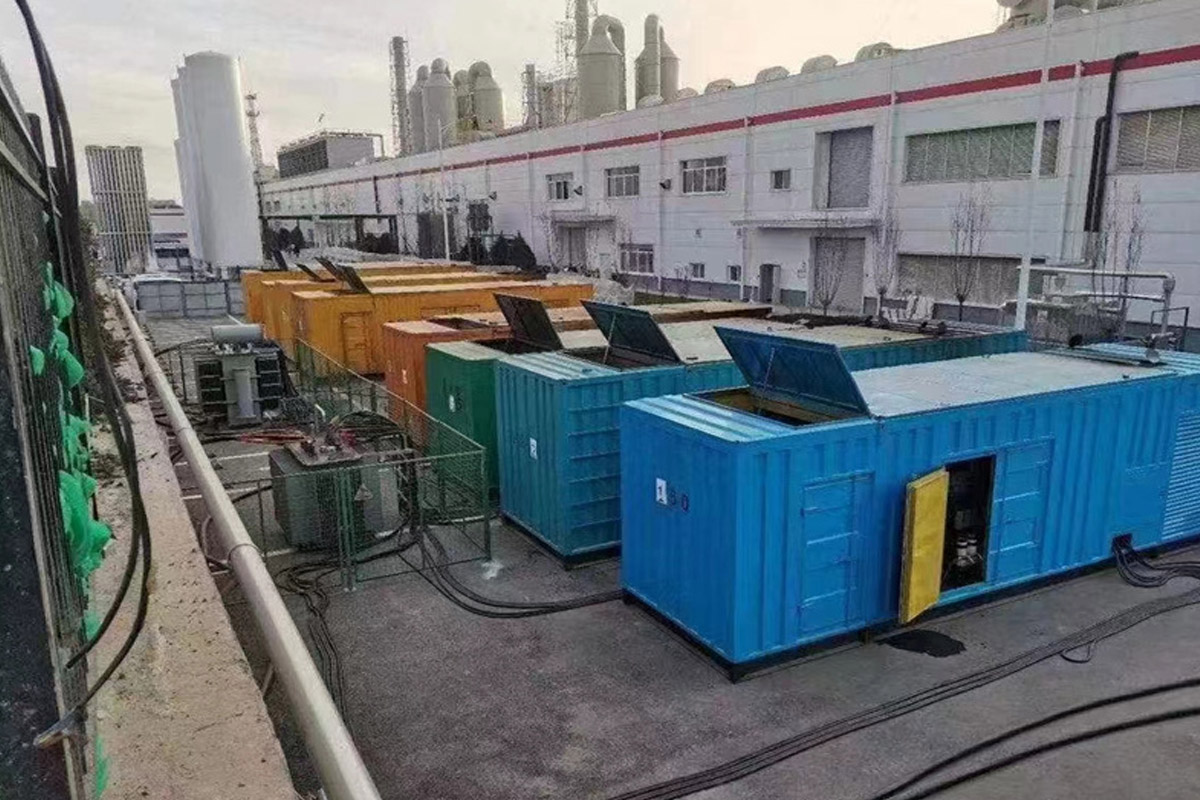 钦北发电机租赁施工现场